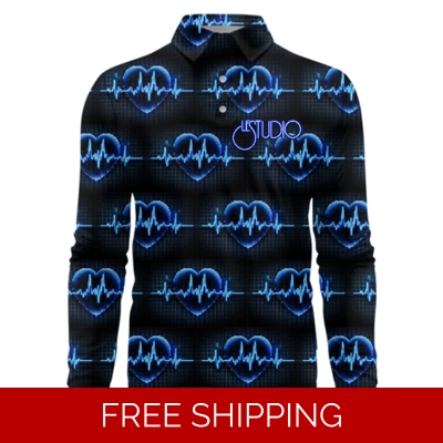 Le Studio Vital Signs 3 Custom 3D Long-Sleeved Polo Shirt